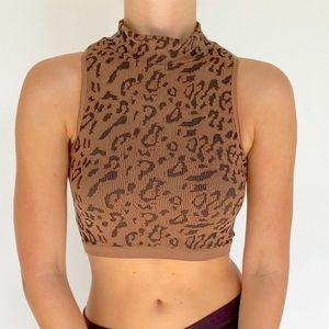 Leopard crop top